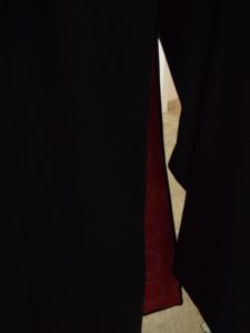 ROBE JAPONICA メンズきもの ドレッシー カラフル　ポップ 浴衣　ローブ　振袖　黒 ブラック　タキシード